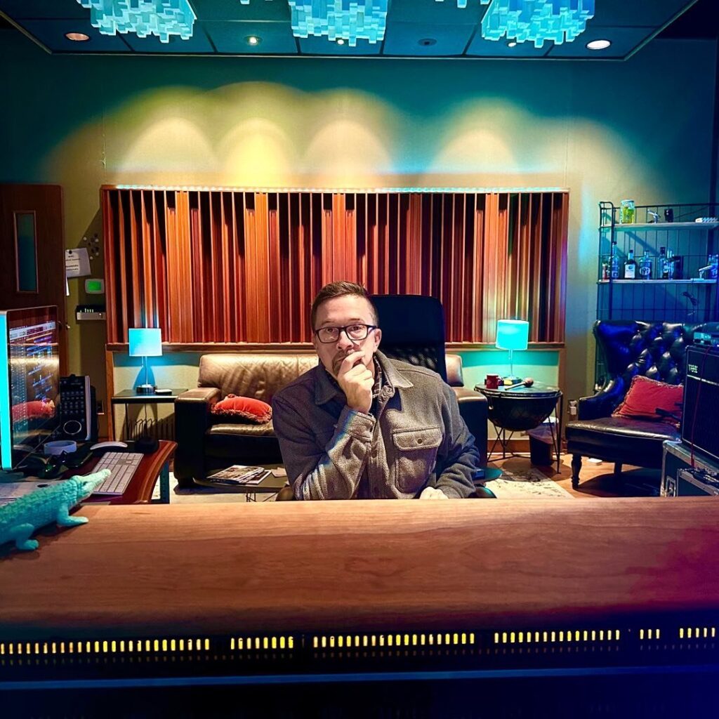 Producer William Kyle White, photographed in studio